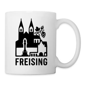 Freising Oberbayern Silhouette Wahrzeichen - Tasse - Weiß - Rechts