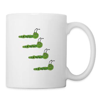 La race des chenilles est drôle - Mug blanc - blanc - Droite