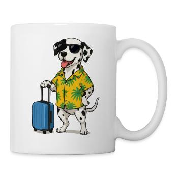 Dalmatian in Hawaiian Look Travel Dog - Mug - white - Right
