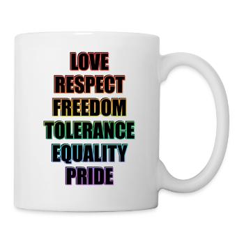 LGBTQ Pride Values - Mug - white - Right