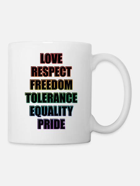 LGBTQ-Pride-Werte - Tasse - Weiß