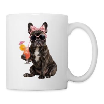 Cocktail d’été au bouledogue français - Mug blanc - blanc - Droite