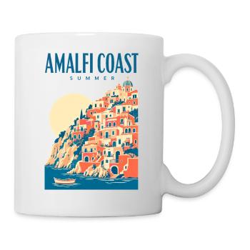 Design de voyage de vacances d’été en Italie sur la côte amalfitaine - Mug blanc - blanc - Droite