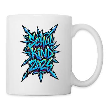 Schulkind 2026 Graffiti 1.Klasse - Tasse - Weiß - Rechts