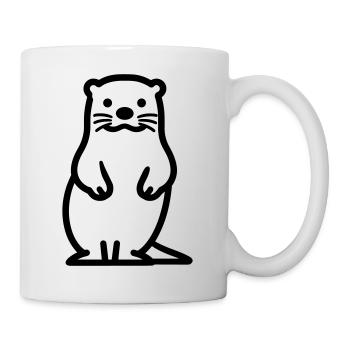 loutre - Mug blanc - blanc - Droite