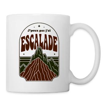 Escalade Montagne Retro Logo - Mug blanc - blanc - Droite