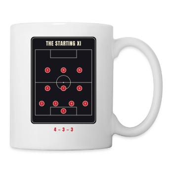 Starting XI 4-3-3 Football Formation - Mug blanc - blanc - Droite