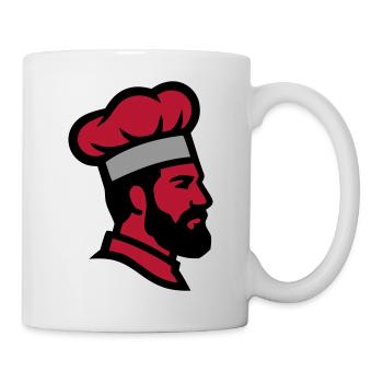 Koch Bart Hipster Foodtruck Grillmeister BBQ - Tasse - Weiß - Rechts
