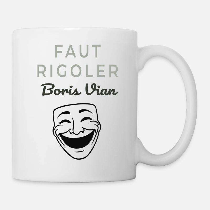 Faut Rigoler Boris Vian - Mug blanc - blanc