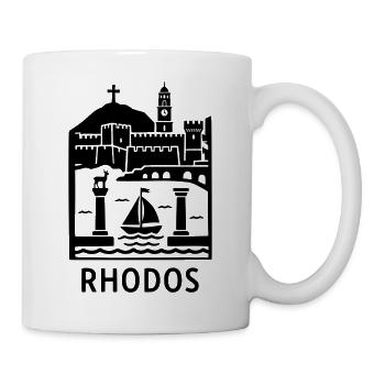 Rhodes Silhouette Landmarks - Mug - white - Right