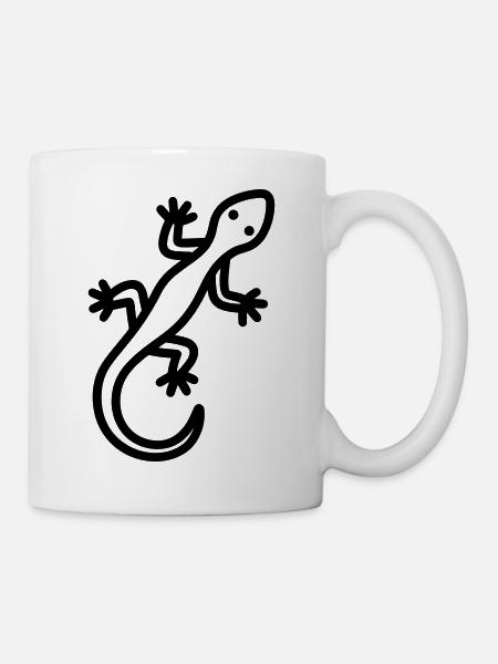 Eidechse - Tasse - Weiß