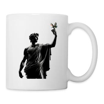 Pose davidique avec le papillon - Mug blanc - blanc - Droite