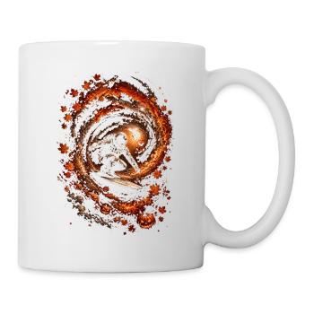 Surfer-Astronaut – Fall Spiral – Halloween - Tasse - Weiß - Rechts