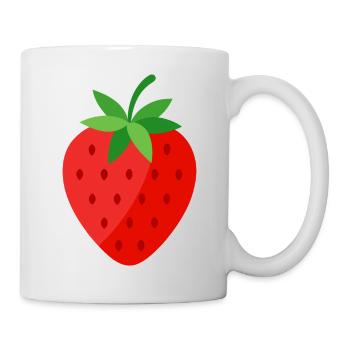 Erdbeere - Tasse - Weiß - Rechts
