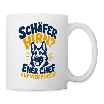 Schäferhirn Auf Vier Pfoten - Tasse - Weiß - Rechts