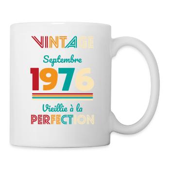 50-jähriges Jubiläum – Jahrgang – September 1976 - Tasse - Weiß - Rechts