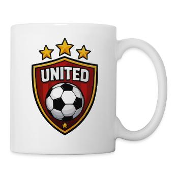 United Shield Fußball Wappen - Tasse - Weiß - Rechts