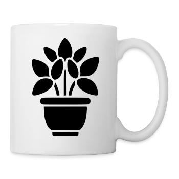 Pot de fleurs Plante d’intérieur Maman Jardinière - Mug blanc - blanc - Droite