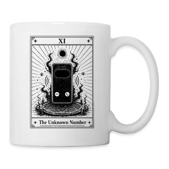 Numéro inconnu | Carte de tarot tous les jours - Mug blanc - blanc - Droite