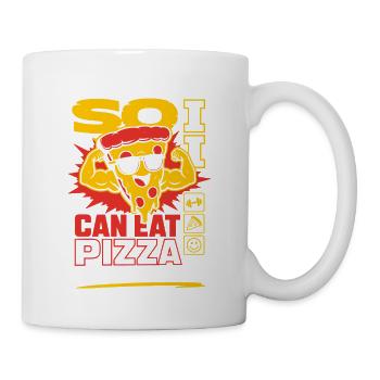 I Work Out So I Can Eat Pizza - Mug - white - Right