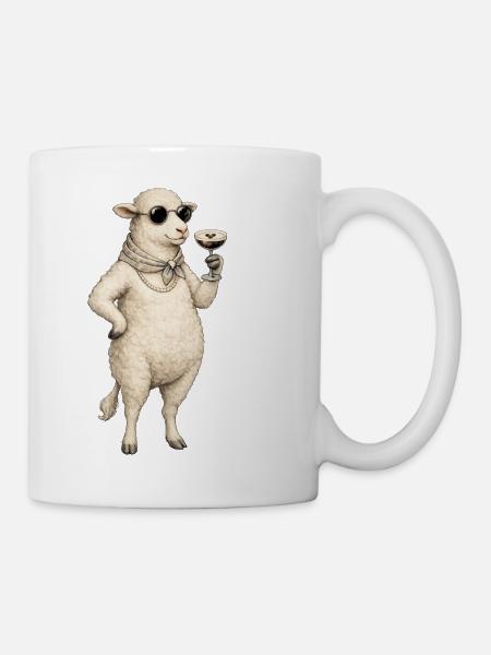 Cocktail Schaf mit Stil - Tasse - Weiß