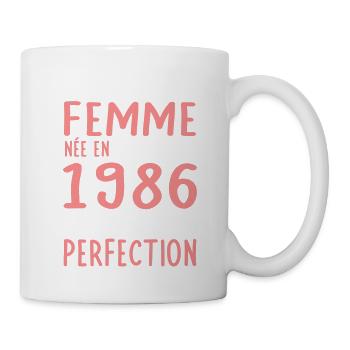 Anniversaire 40 ans - Née en Octobre 1986 - Mug blanc - blanc - Droite