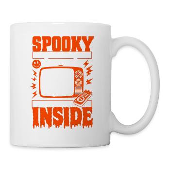 Fan d’horreur à l’extérieur Chaleureux à l’intérieur - Mug blanc - blanc - Droite