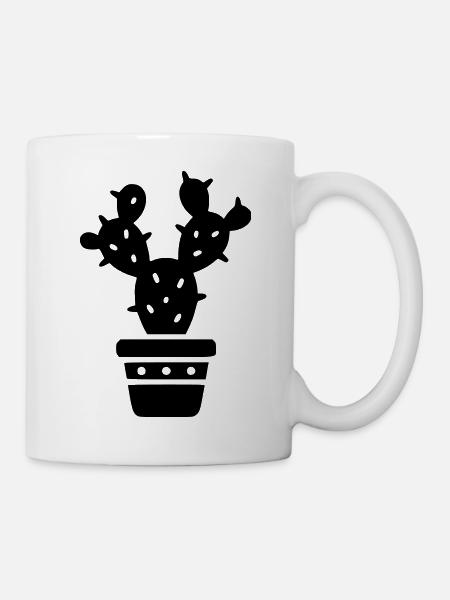 Kaktus Pflanze Sukkulente Pflanzenmutti Botanik - Tasse - Weiß