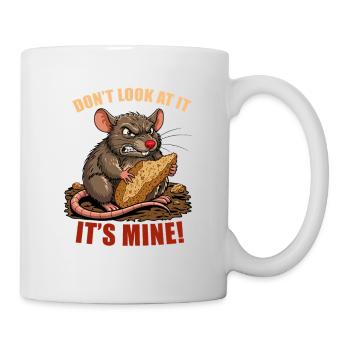 Clever rat steals bread - Mug - white - Right
