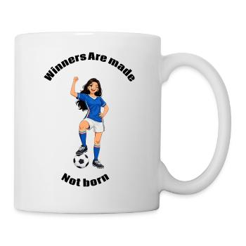Sieg im Mädchenfußball in Aktion - Tasse - Weiß - Rechts