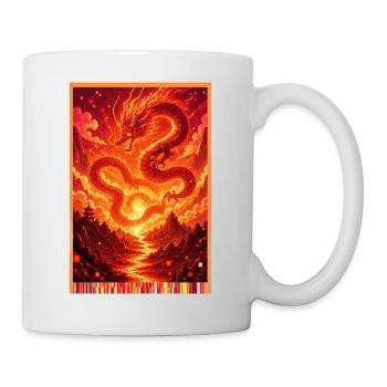 Flame kite over mountain country - Mug - white - Right