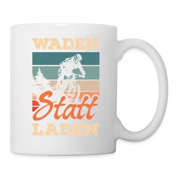 calves instead of charging mountain bike without battery mtb - Mug - white - Right