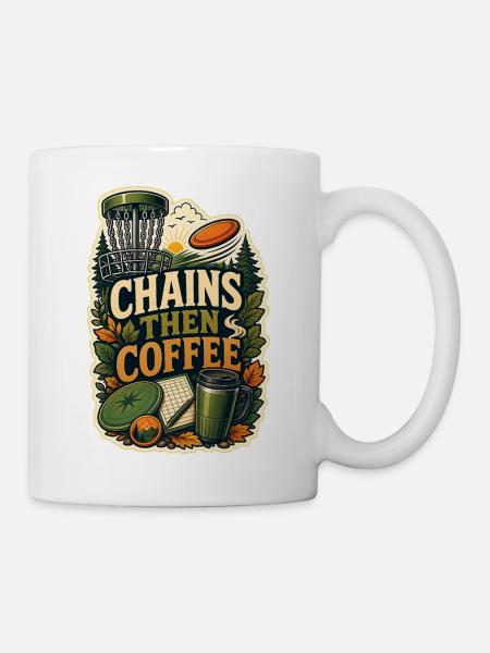 CHAINS THEN COFFEE - Tasse - Weiß