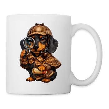 Teckel Sherlock - Mug blanc - blanc - Droite