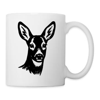 Silhouette de cerfs Forêt Animal Cottagecore Amis de la nature - Mug blanc - blanc - Droite