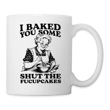 Humorvolles lustiges Oma Bäcker Cupcake Design - Tasse - Weiß - Rechts