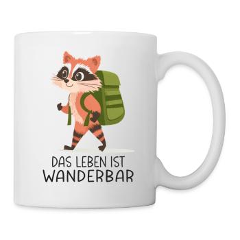 Das Leben Ist Wanderbar Lustiges Wander Motiv - Tasse - Weiß - Rechts