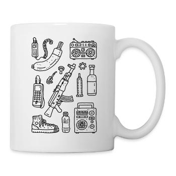 Odds and ends in your backpack - Mug - white - Right