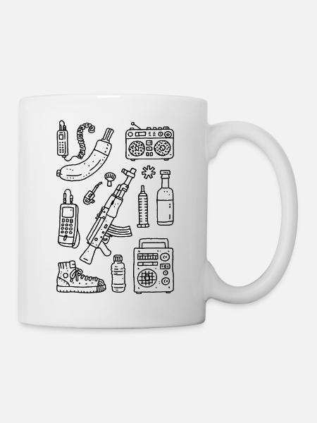 Krimskrams im Rucksack - Tasse - Weiß