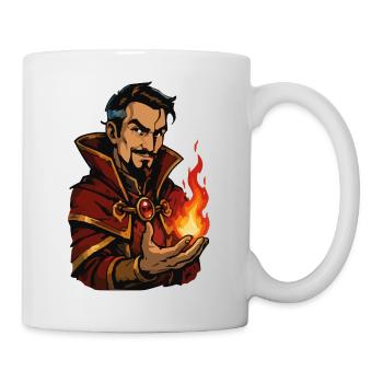 Flammender Magier - Tasse - Weiß - Rechts