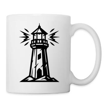 Icône du Phare - Mug blanc - blanc - Droite