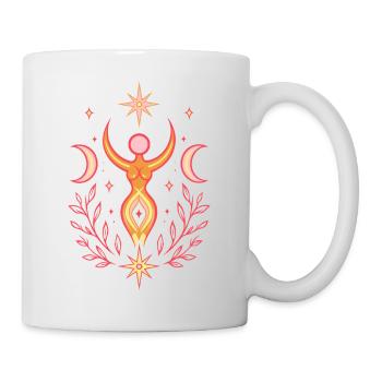 Litha Déesse du solstice d’été avec des lunes - Mug blanc - blanc - Droite