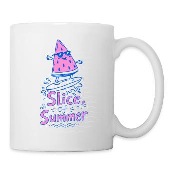 Slice of Summer Watermelon Surf Doodle - Mug - white - Right