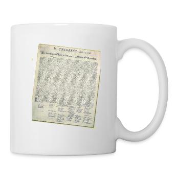 Unabhängigkeitserklärung Pergamentdesign - Tasse - Weiß - Rechts