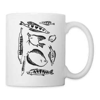 POISSONS - Mug blanc - blanc - Droite