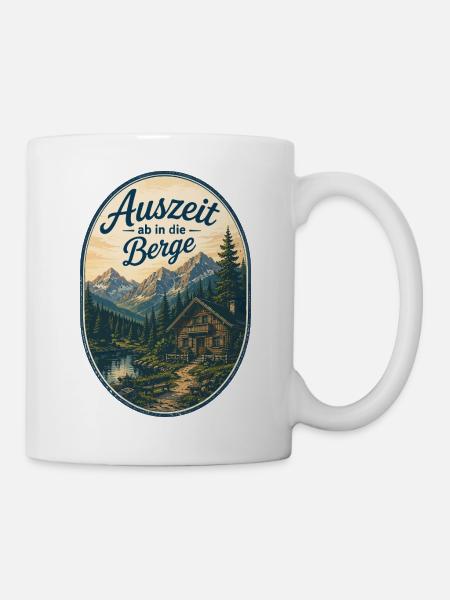 Auszeit in die Berge - Tasse - Weiß
