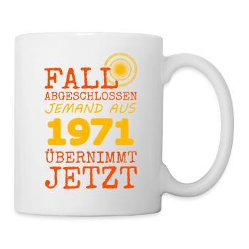 abgeschlossen 1971 - Tasse - Weiß - Rechts