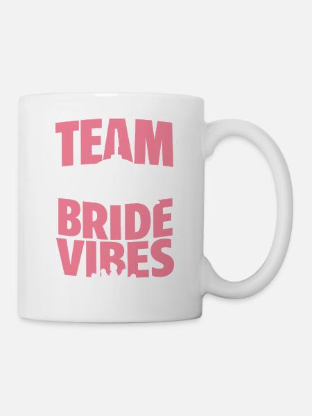 Team Bride Vibes mit Discokugel - Tasse - Weiß