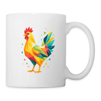 Géométrie du coq - Mug blanc - blanc - Droite