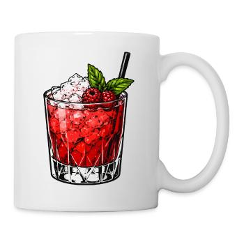 Berry cocktail glass with mint - Mug - white - Right